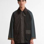 Patchwork Oversized Bedale Waxed Jacket